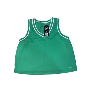Prince Womens Bright Green V Neck Tank Top Athletic Tennis Golf Size XL